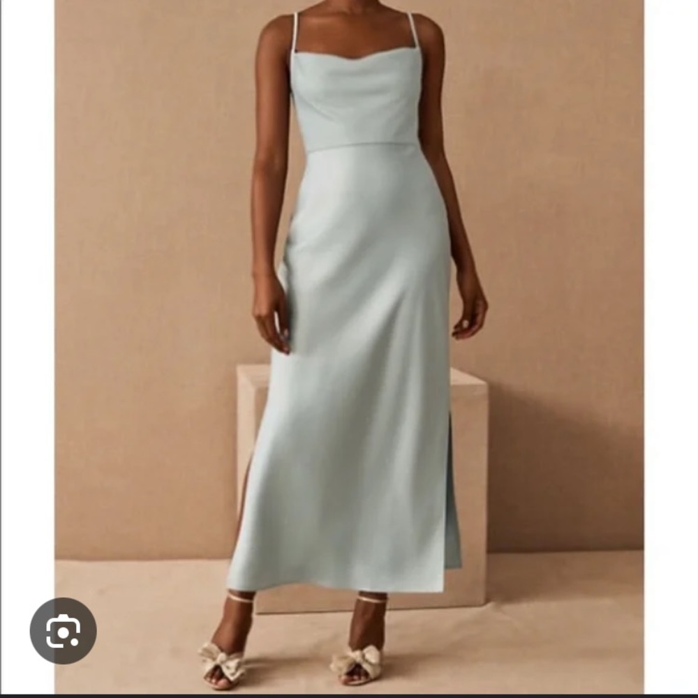 BHLDN Cali Cowl Light Blue Dress